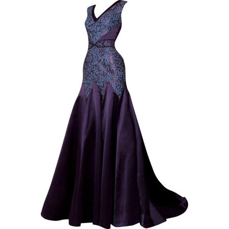 Dark Purple & Blue Gown