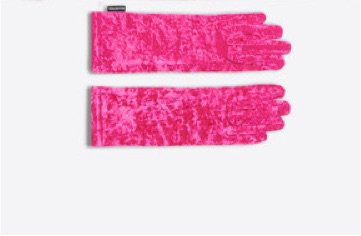 Balenciaga Velvet Hot Pink Gloves
