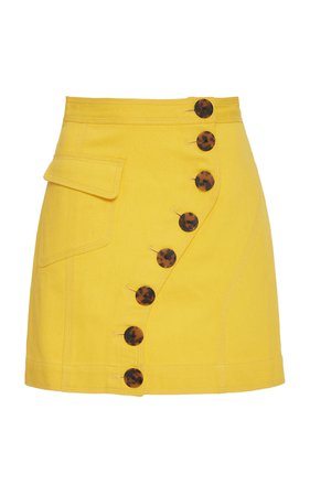 Golding Button-Embellished Denim Mini Skirt by Acler | Moda Operandi