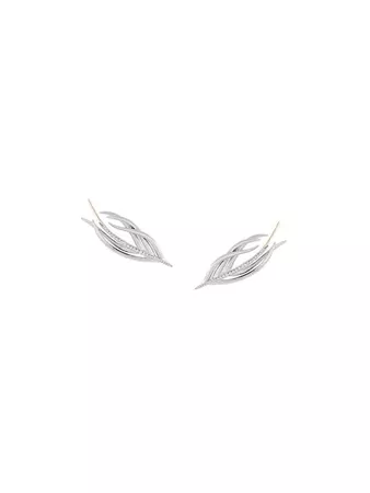 Shaun Leane White Feather Earrings