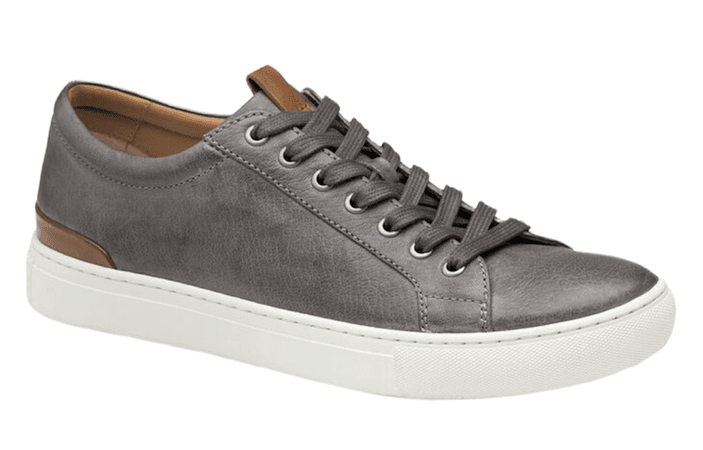 Grey Calfskin Sneakers by Johnston and Murphy