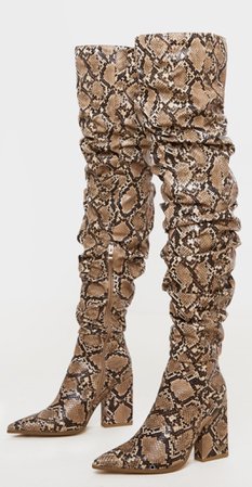 snake print boots