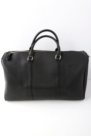 Oversized Black Weekender - Vegan Leather Purse - Black Bag - Lulus