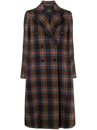 PS Paul Smith tartan-check double-breasted Coat - Farfetch