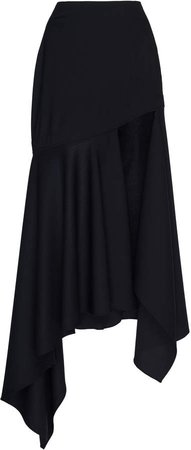 MUGLER Light Crepe Wool Slip Skirt Size: 36