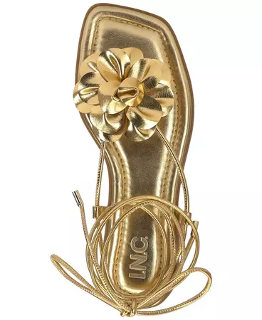 I.N.C. International Concepts Women's Gilma Flower Flat Sandals, Created for Macy's - Macy's