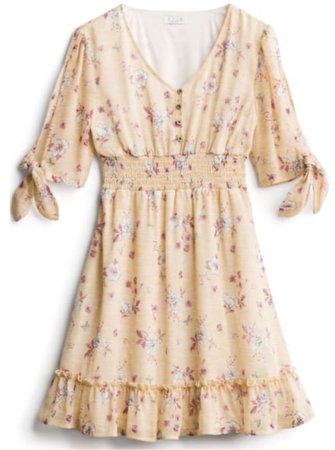 cream floral boho dress