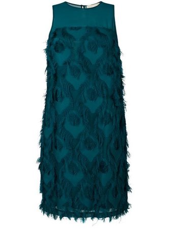 MICHAEL MICHAEL KORS feather patterned dress