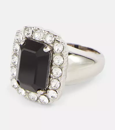Saint Laurent - Crystal-embellished ring | Mytheresa