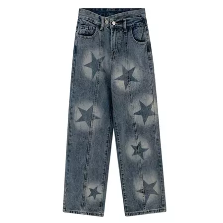 Aesthetic Star Washed Jeans | BOOGZEL CLOTHING – Boogzel Clothing