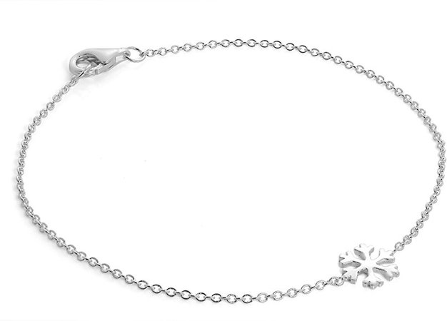 Amazon.com: Sterling Silver 7 Inch Snowflake Bracelet: Jewelry