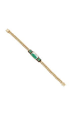 18K Gold Emerald Bracelet by Moritz Glik | Moda Operandi