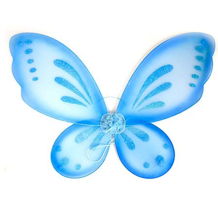 Amazon.com: Dushi Fairy Wings Dress up Wings Butterfly Fairy Halloween Costume Angel Wings Kids(Blue): Toys & Games