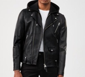 Leather Jacket with hood