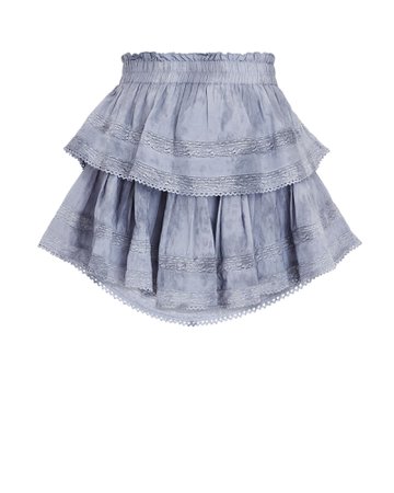 LoveShackFancy Ruffled Cotton Mini Skirt | INTERMIX®