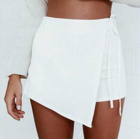 Candice Wrap Mini Skort - White on Storenvy