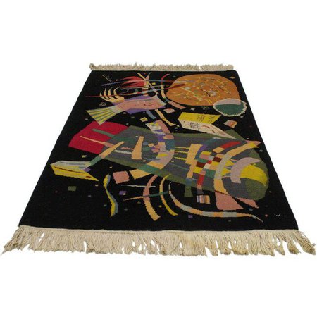 Art Deco Style Tapestry Inspired by Wassily Kandinsky's "Composition X" | Chairish
