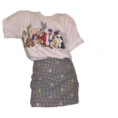 aesthetic clothes png retro top and skirt