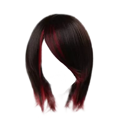hair black red emo scene scemo wig Sticker by siefyxx