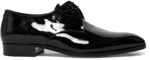 Patent Leather Derby Shoes - Womens - Black