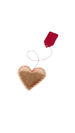heart shaped teabag