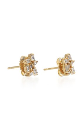 18k Gold Diamond Earrings By Suzanne Kalan | Moda Operandi