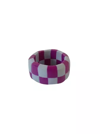 Chess Ring - Grey Purple | W Concept