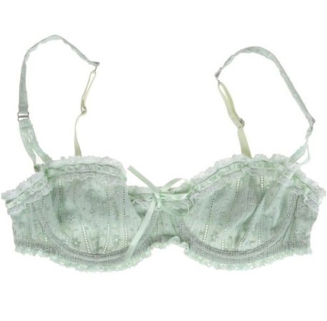 lacy green bra