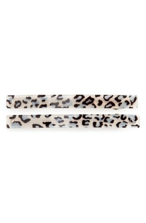 Tasha Set of 2 Leopard Pattern Hair Clips | Nordstrom