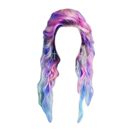 Rainbow hair png