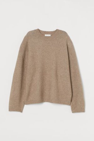 Fine-knit Sweater - Beige melange - Ladies | H&M US