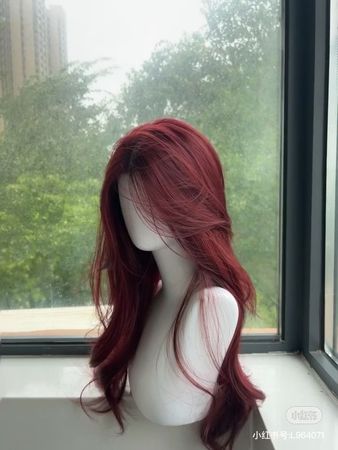 red, long hair
