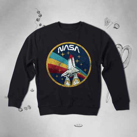 NASA sweatshirt Vintage Men Women Girl sweatshirt Retro | Etsy