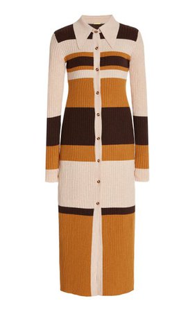 Carl Striped Ribbed-Knit Midi Dress By Dodo Bar Or | Moda Operandi