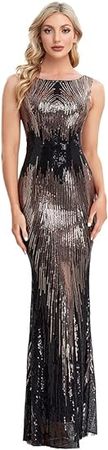 Amazon.com: Women's Sequined Party Cocktail Evening Prom Gown Mermaid Maxi Long Dress … : Clothing, Shoes & Jewelry