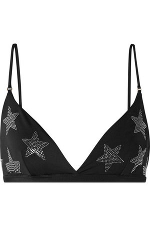 Stella McCartney | Embellished triangle bikini top | NET-A-PORTER.COM