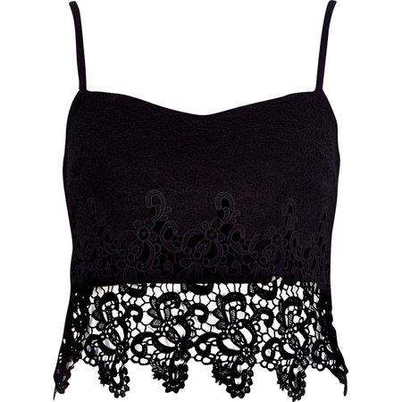 Black Crochet Lace Bralet