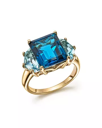 Bloomingdale's London and Sky Blue Topaz Statement Ring in 14K Yellow Gold - 100% Exclusive | Bloomingdale's