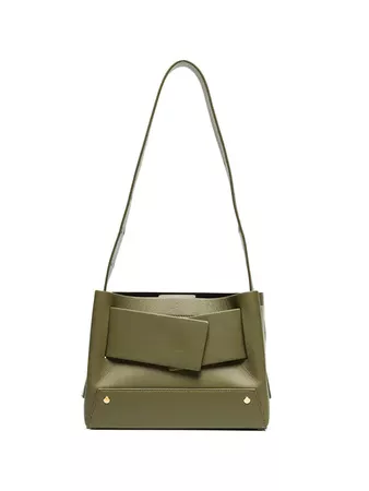 Yuzefi Green Biggy leather tote $599 - Buy Online AW18 - Quick Shipping, Price