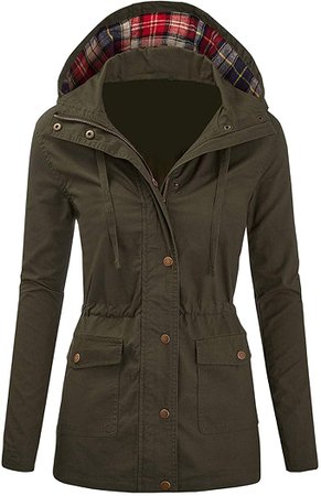 Amazon.com: Women Warm Slim Jacket Thick Overcoat Winter Outwear Hooded Zipper Coat: Clothing
