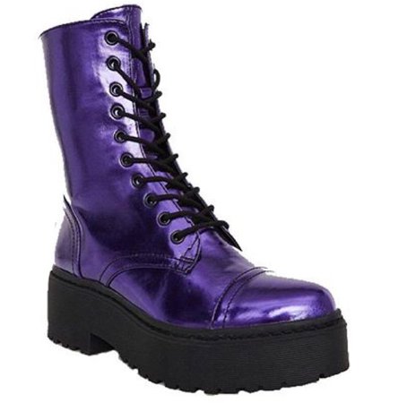 Electric Army Metallic Boots