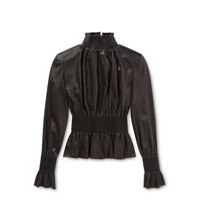 Tom Ford LEATHER VICTORIAN TOP | TomFord.com