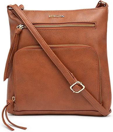 ESTALON Crossbody Bags for Women - Medium Size Crossover Women's Handbags and Purses for College Office Travel (Tan): Handbags: Amazon.com