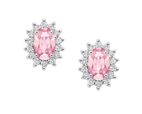 Earring diamond pink