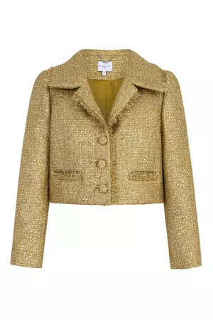 Layla Jacket | Gold Tweed | Suzannah London