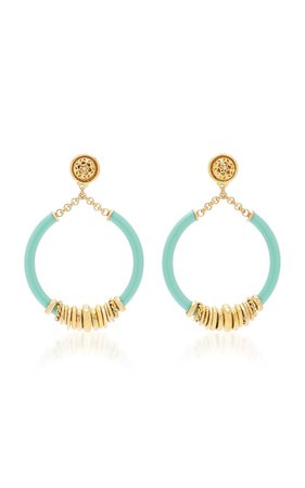 Mariza 24K Gold-Plated Brass and Acetate Earrings by Gas Bijoux | Moda Operandi