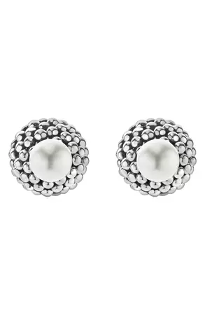 LAGOS Caviar & Pearl Stud Earrings | Nordstrom