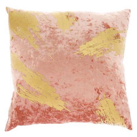 Gold Foil Velvet Pillow - Pink | Icing US