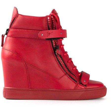 Red Sneaker Wedges