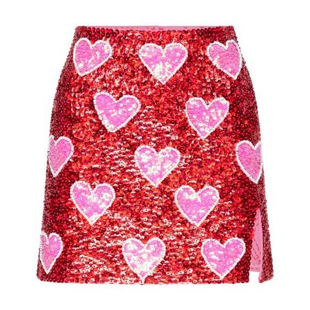 heart print skirt